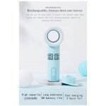 Wholesale Bladless Safety USB Rechargeable Handheld 3 Speed Strong Wind Electric Cooling Fan with Cell Phone Holder and LED Light (White)